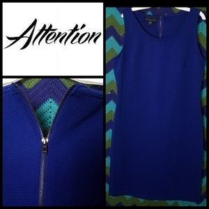 Nwot! Blue textured sheath dress Sz L